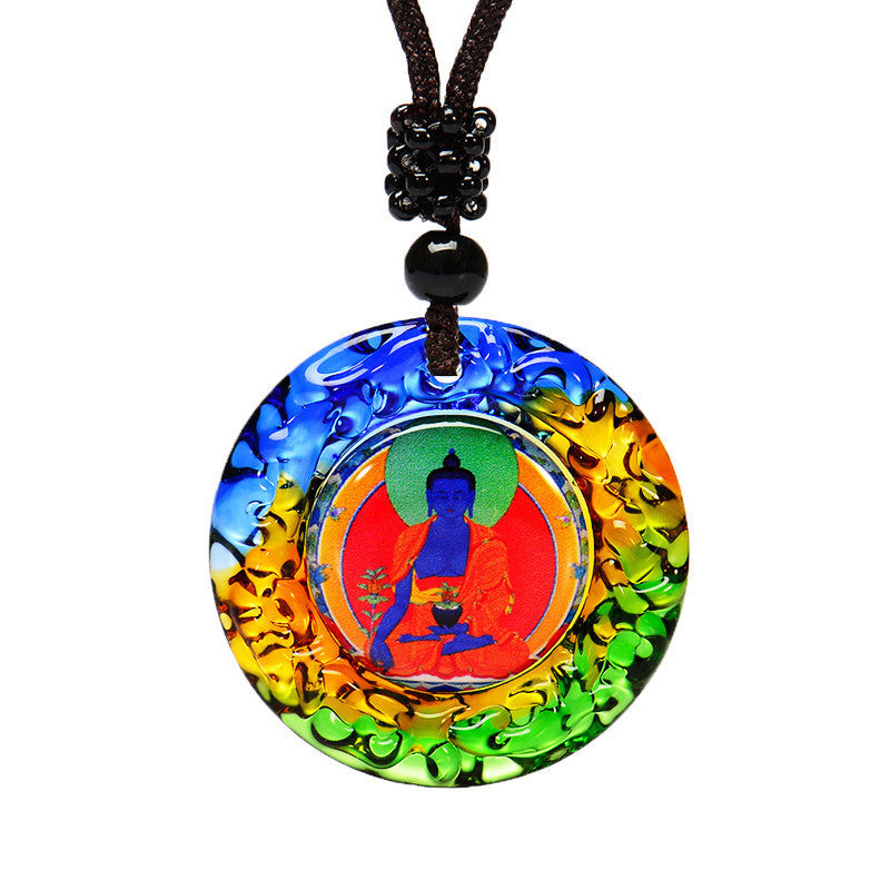Green Tara Pendant Sanskrit Buddhist Great Compassion Mantra Six-character Mantra