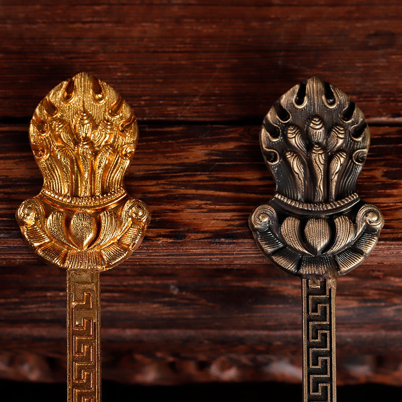 Buddhist supplies Tibetan pure copper fire offering spoon