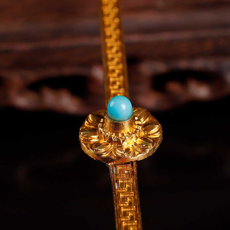 Buddhist supplies Tibetan pure copper fire offering spoon