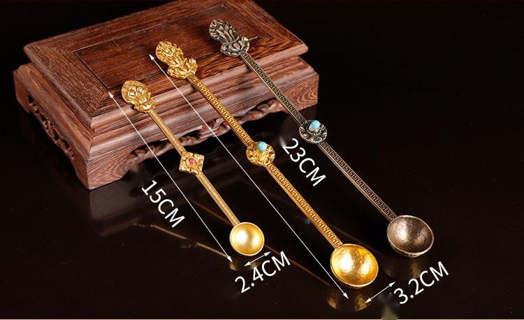 Buddhist supplies Tibetan pure copper fire offering spoon