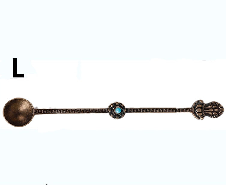 Buddhist supplies Tibetan pure copper fire offering spoon