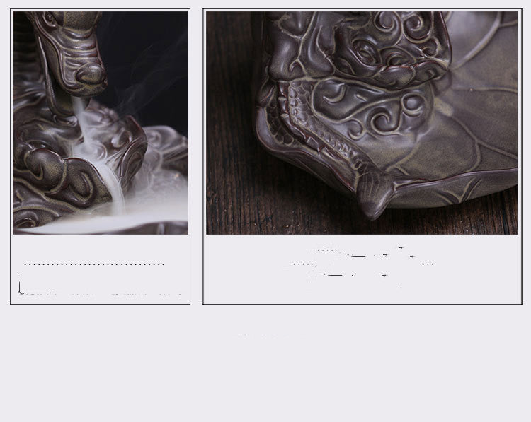 Ceramic Carp And Dragon Buddhist Supplies Incense Burner