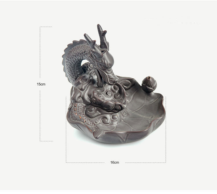 Ceramic Carp And Dragon Buddhist Supplies Incense Burner