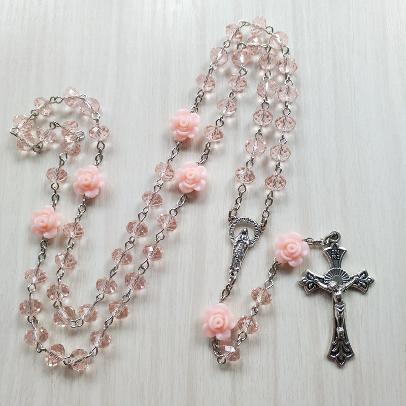 Christ Jesus Cross Necklace Rosary