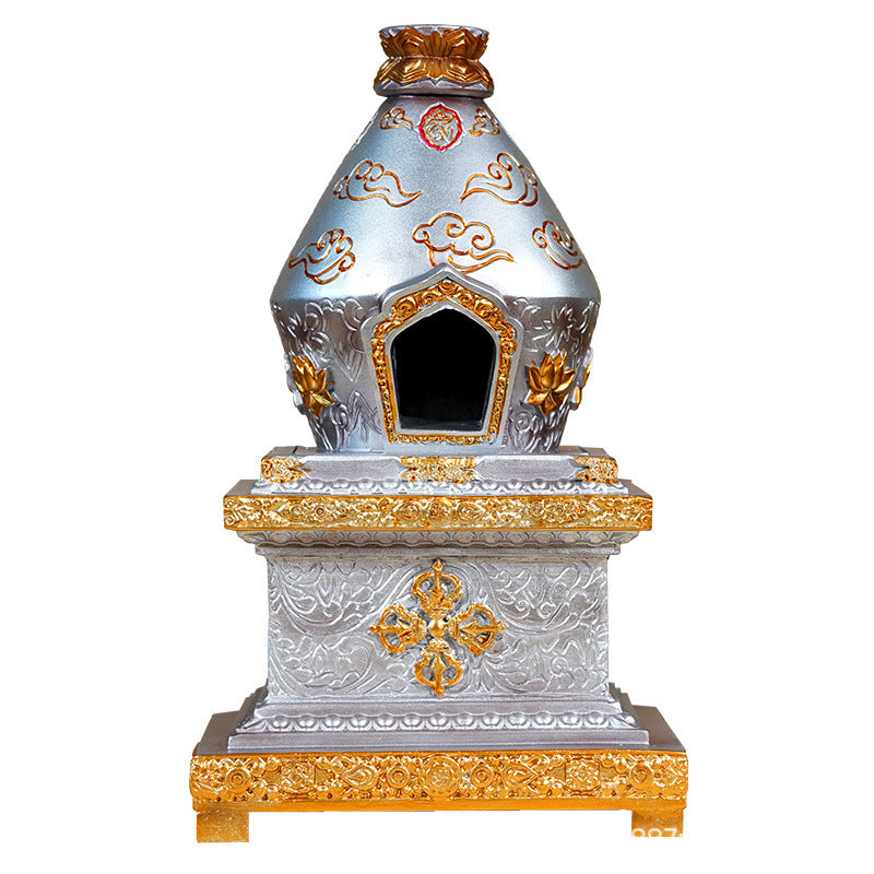 Household Buddhist Tibetan-Style Pagoda-Type Food Censer, Smoke Supply Plate, Aromatherapy Furnace,