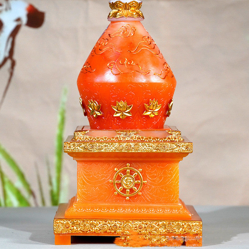 Household Buddhist Tibetan-Style Pagoda-Type Food Censer, Smoke Supply Plate, Aromatherapy Furnace,