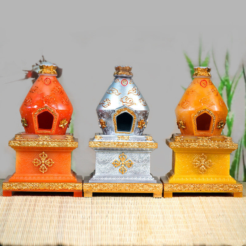 Household Buddhist Tibetan-Style Pagoda-Type Food Censer, Smoke Supply Plate, Aromatherapy Furnace,