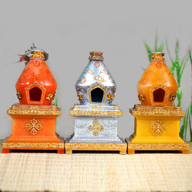 Household Buddhist Tibetan-Style Pagoda-Type Food Censer, Smoke Supply Plate, Aromatherapy Furnace,