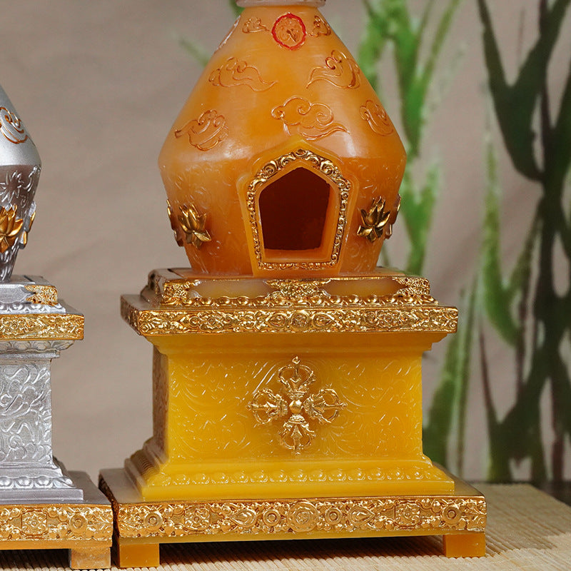 Household Buddhist Tibetan-Style Pagoda-Type Food Censer, Smoke Supply Plate, Aromatherapy Furnace,