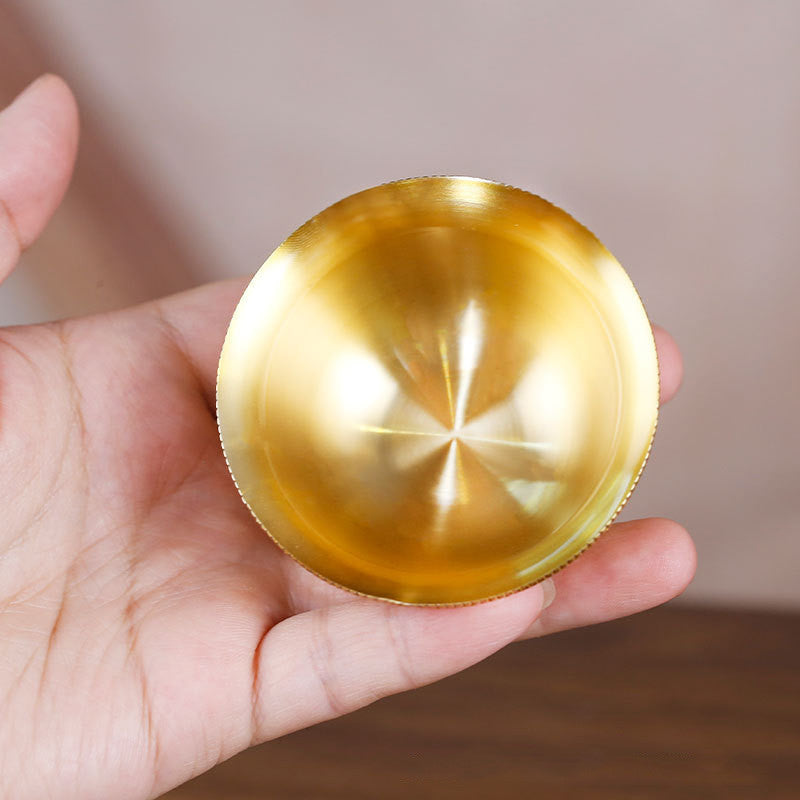 Water Bowl Pure Copper Carved Eight Auspicious Tibetan Buddhist Supplies Household Household Water Supply Cup