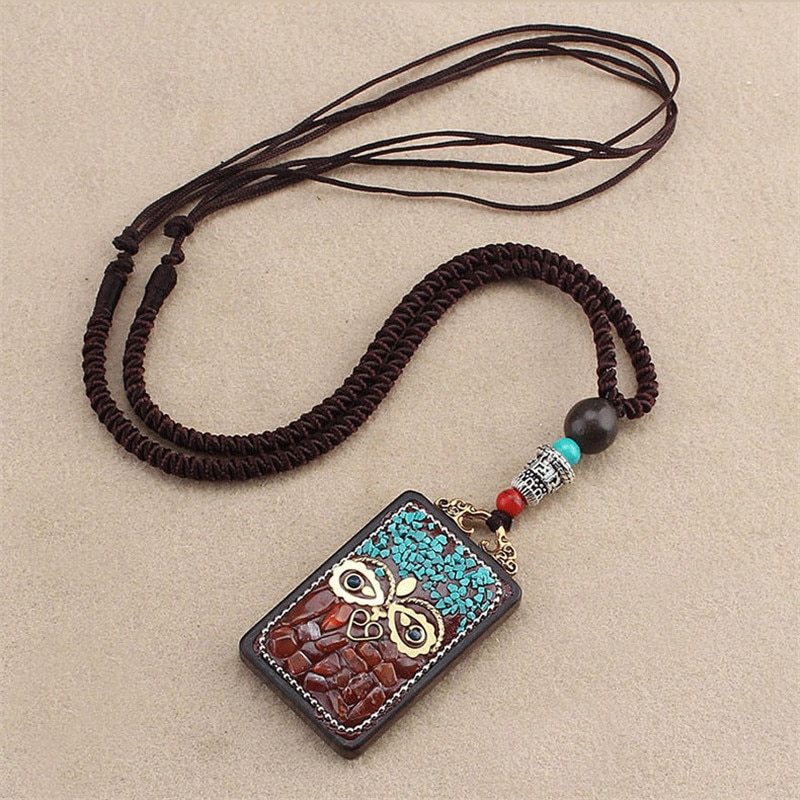 Heian Buddhist Black Sandalwood Necklace Accessories