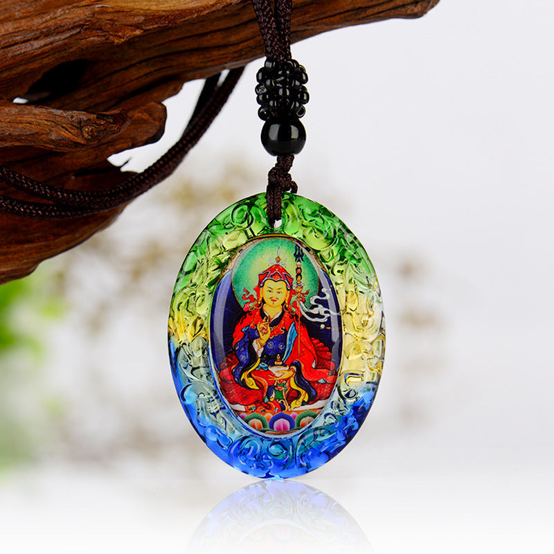 Green Tara Pendant Sanskrit Buddhist Great Compassion Mantra Six-character Mantra