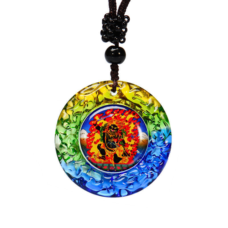 Green Tara Pendant Sanskrit Buddhist Great Compassion Mantra Six-character Mantra