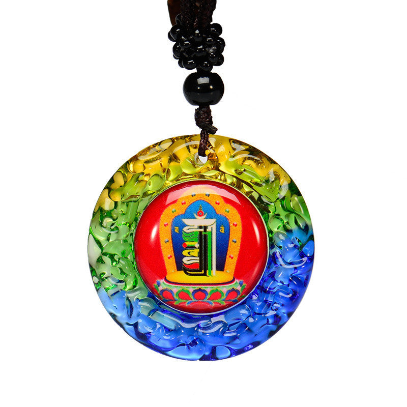 Green Tara Pendant Sanskrit Buddhist Great Compassion Mantra Six-character Mantra