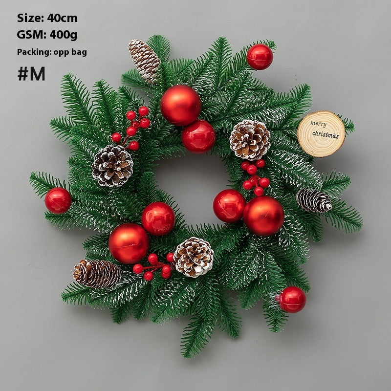 Christmas Decoration Upside Down Christmas Tree Horn Rattan Christmas Wreath