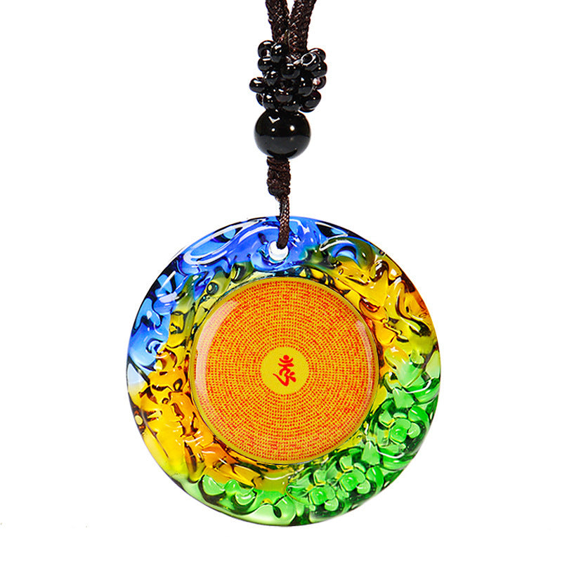 Green Tara Pendant Sanskrit Buddhist Great Compassion Mantra Six-character Mantra