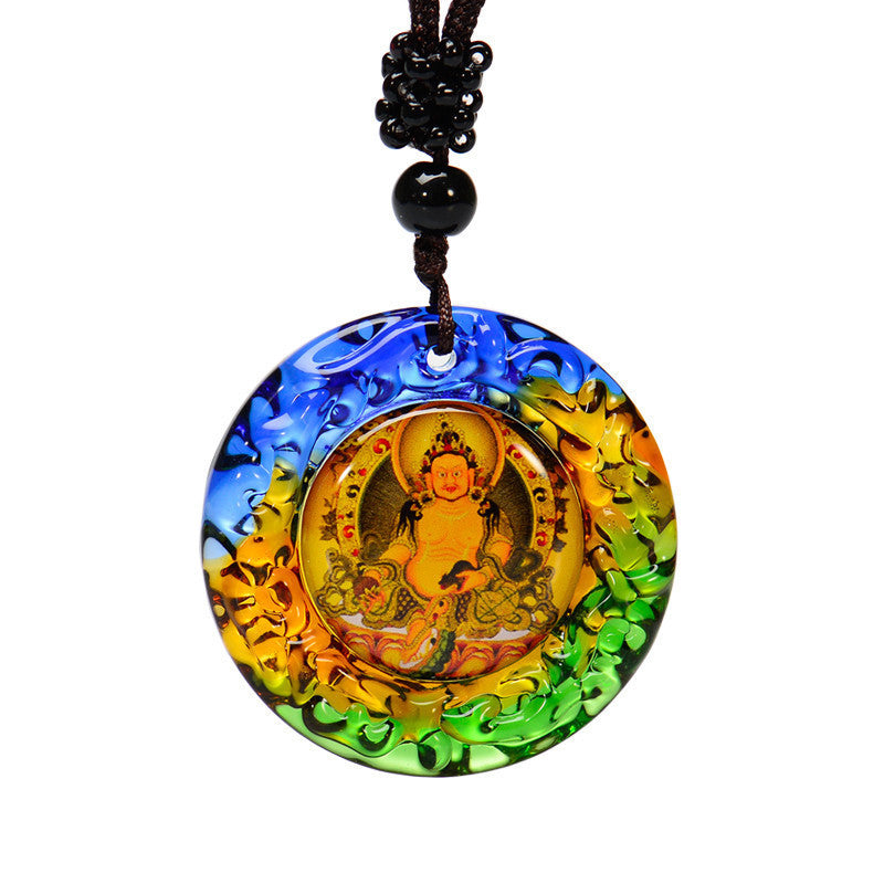 Green Tara Pendant Sanskrit Buddhist Great Compassion Mantra Six-character Mantra