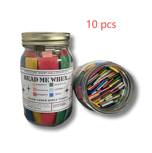 Handmade Bible Verses Jar 67 Color-coded Bible Verse Jar Crafts About Emotions And Feelings Display A GodlyGift Of Christ