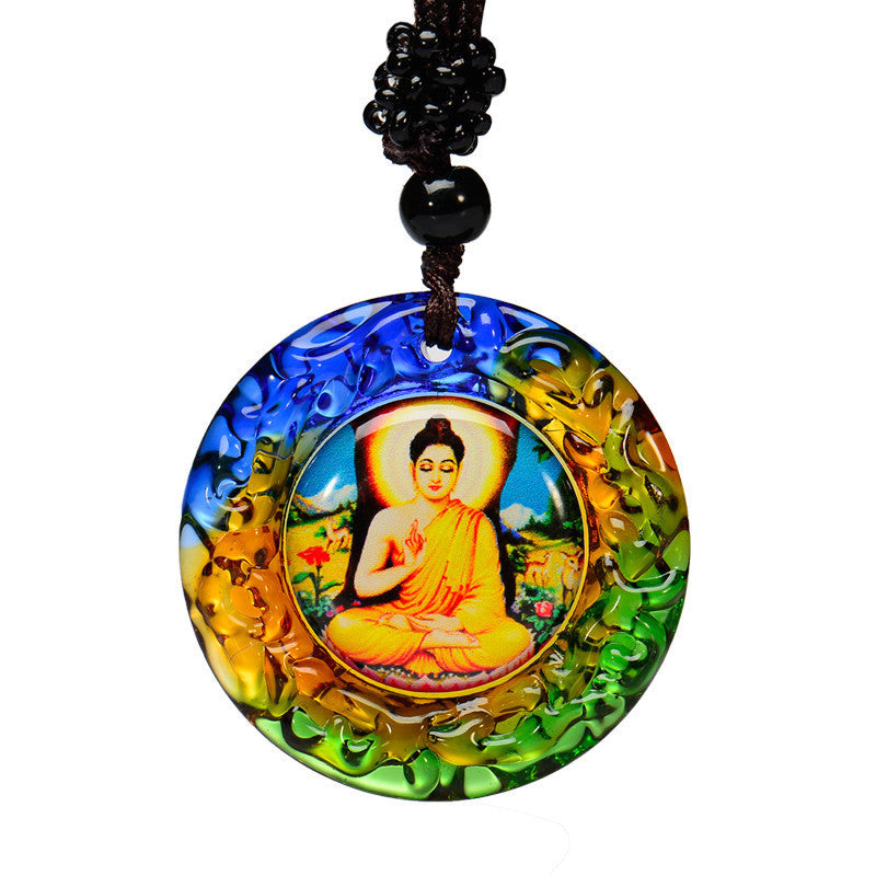 Green Tara Pendant Sanskrit Buddhist Great Compassion Mantra Six-character Mantra