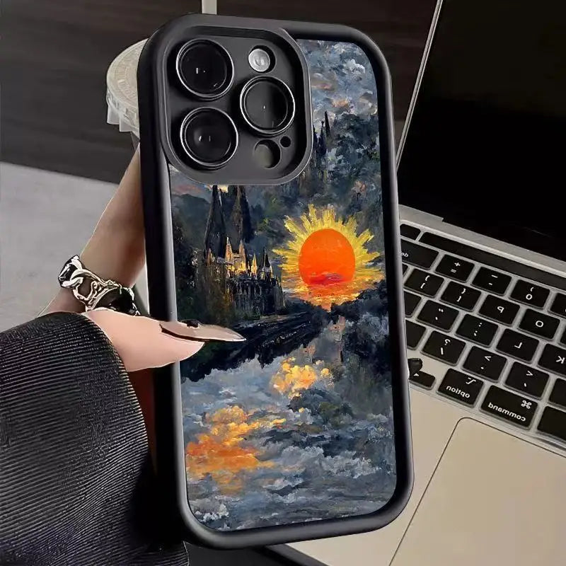 Halloween Pumpkin Poster Phone Case, Compatible with IPhone 17...Waterproof, Shockproof, Scratch Resistant Phone Protective case