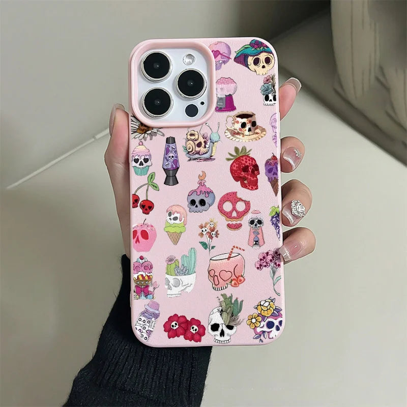 Customizable Halloween Ghost Pattern Mobile Phone Case for iPhone 17 16 Matte Finish Waterproof Scratch Resistant Cartoon Design