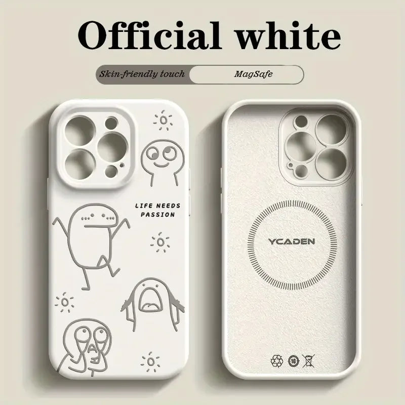 Customizable Halloween Ghost Cartoon Pattern Mobile Phone Case for iPhone 17/16/15 Matte Finish Waterproof Shockproof Drop-Proof