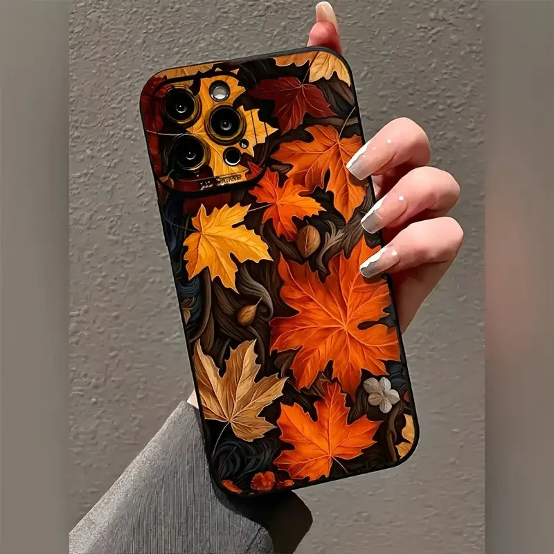 Autumn Halloween Fashion Ins Style Anti-Fall Waterproof Soft TPU Mobile Phone Case Skull Pumpkin Pattern for iPhone 17/16/15 Pro
