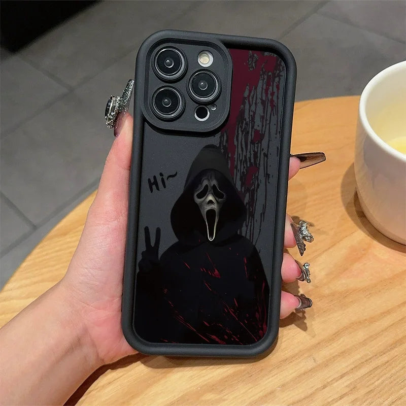 Halloween Skull Ghost Cartoon Patterned TPU Mobile Phone Case Pumpkin Lantern Pattern Shockproof and Waterproof for iPhone 17/16