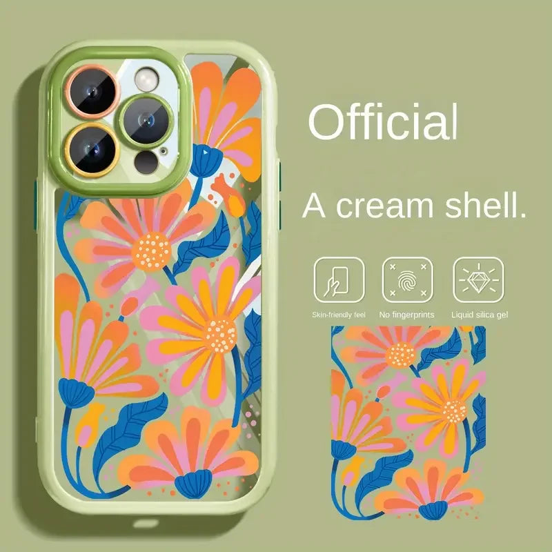 Halloween Pumpkin Pattern Cartoon Phone Case Full-Body Protection Anti-Fall Shockproof TPU Soft Rubber Case Compatible for