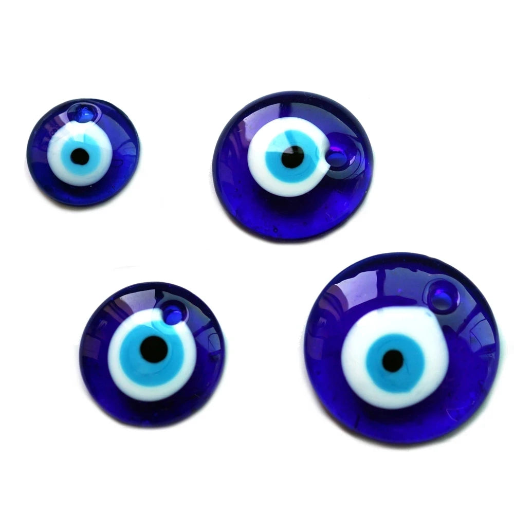 Evil Eye Charms For Jewelry Making Glass Lucky Eye Blue Turkish Pendant For keychain Necklace DIY Jewelry Accessories