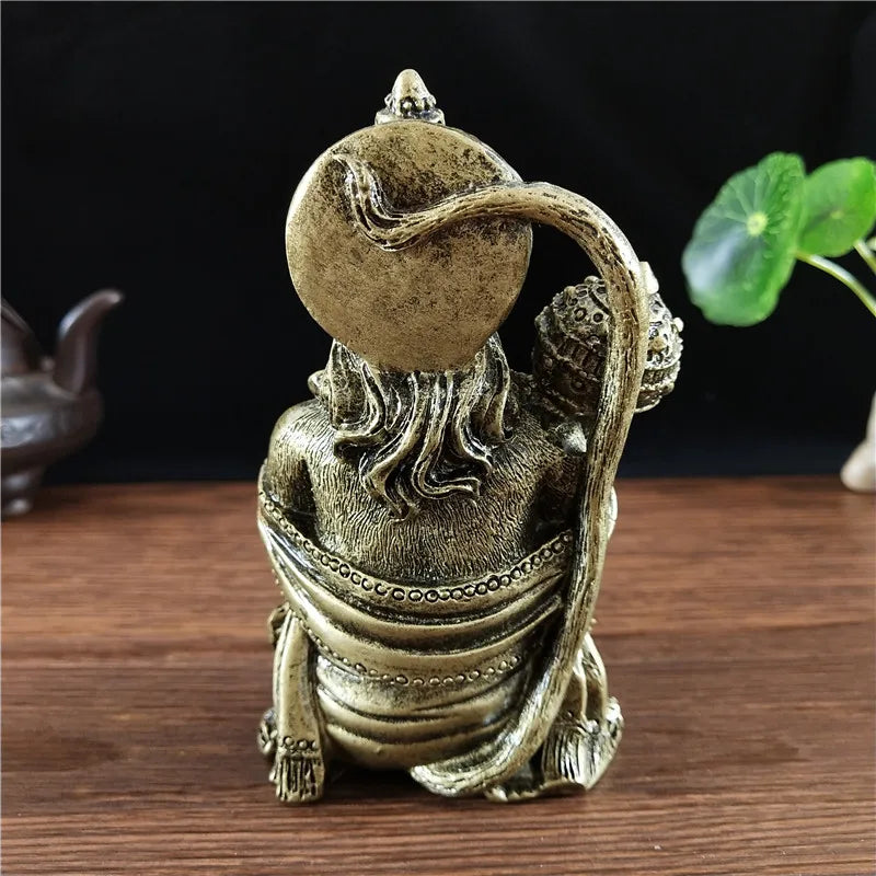 Golden Hanuman Statue Sculpture Big Resin Ornaments Hindu Monkey God Buddha Statues Figurine Home Decoration Lucky Gifts