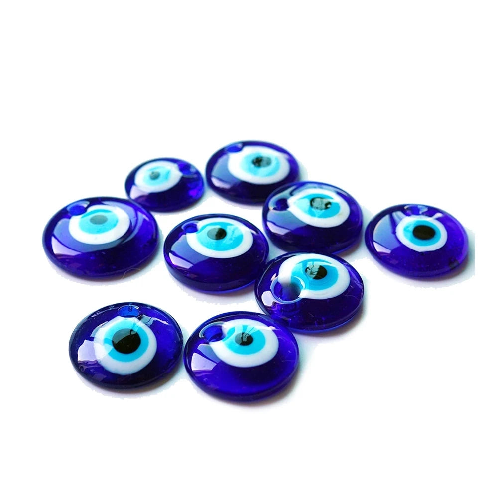 Evil Eye Charms For Jewelry Making Glass Lucky Eye Blue Turkish Pendant For keychain Necklace DIY Jewelry Accessories