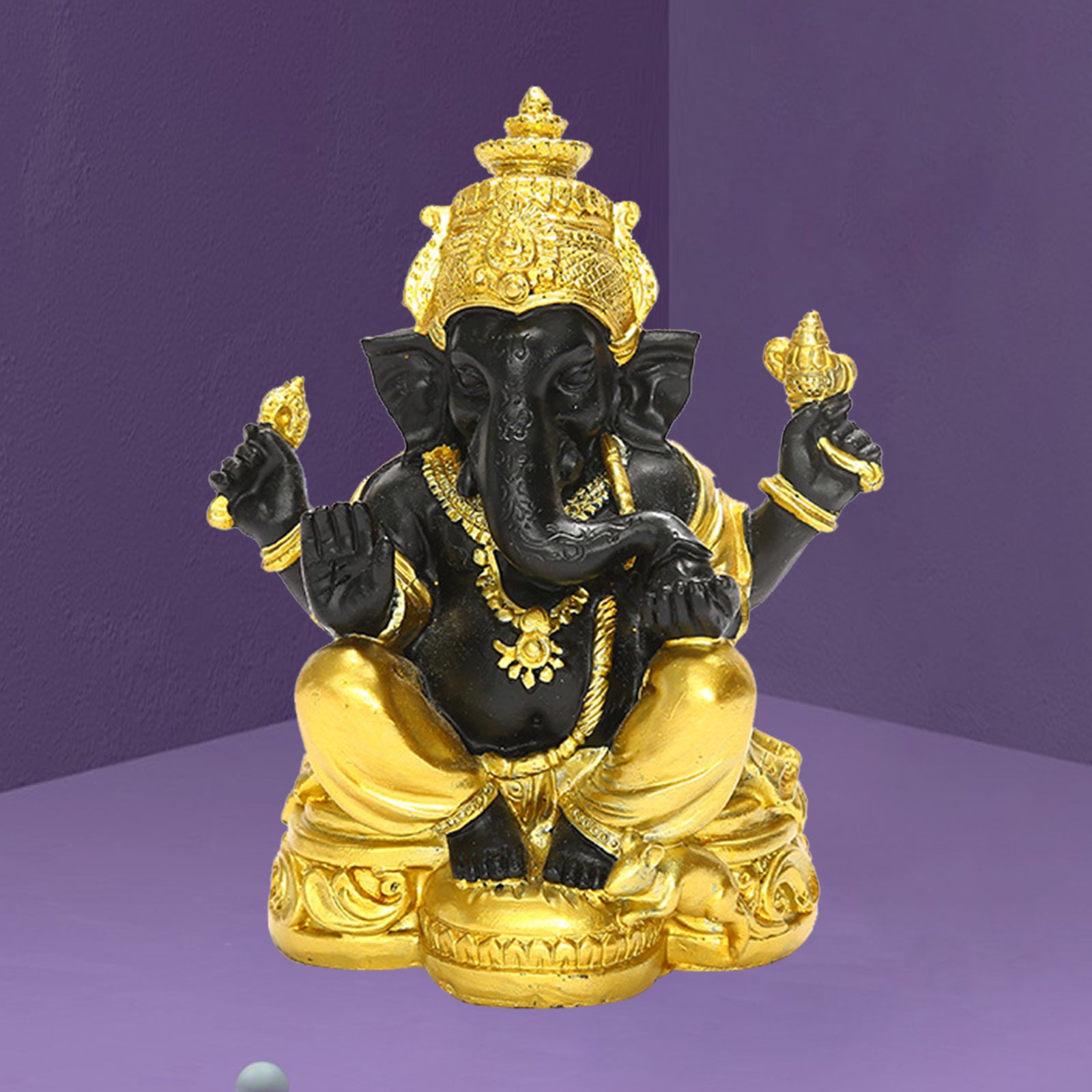 Lord Ganesha Figurine Buddha Hindu Statue Porch Office Table Feng Shui Decors
