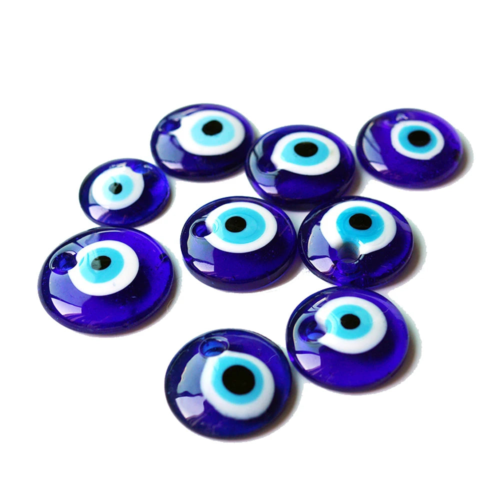Evil Eye Charms For Jewelry Making Glass Lucky Eye Blue Turkish Pendant For keychain Necklace DIY Jewelry Accessories
