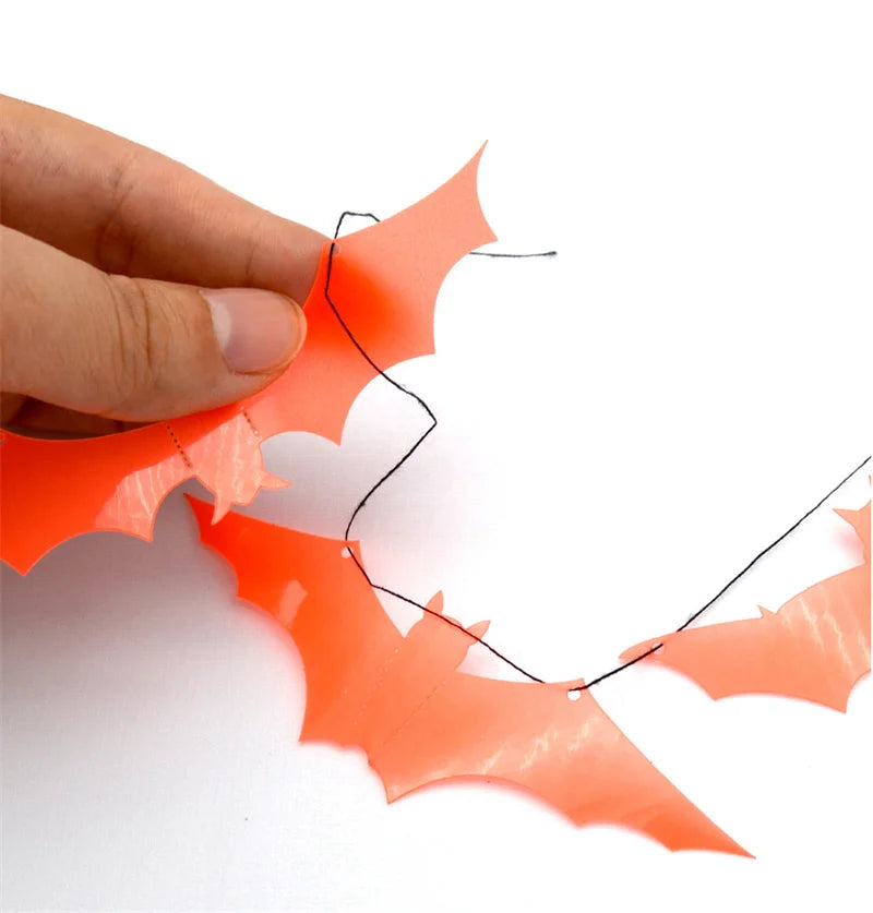 12Pcs/Set 3D Luminous Bat Wall Stickers Halloween Party Decoration PVC Stickers Living Room Window Home Decor Wall Decals Glow