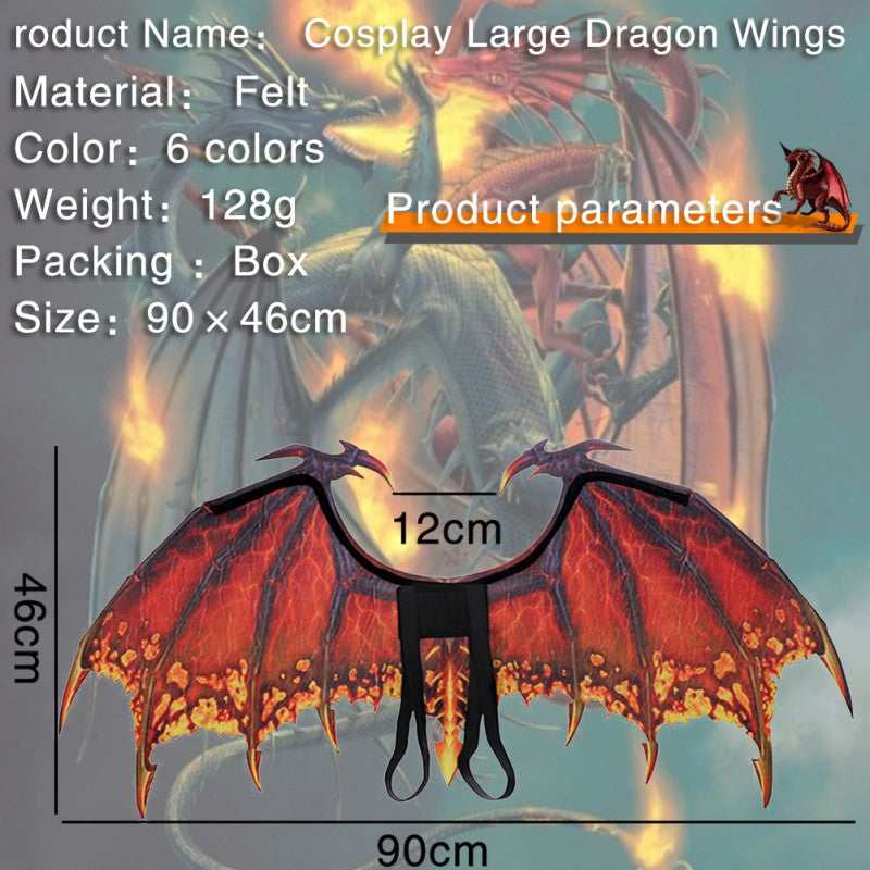 Dragon Wing Adult Boy and Girl Kids Halloween Decoration Carnival Party Animal Costumes Masquerade Cosplay Dragon Wing Props