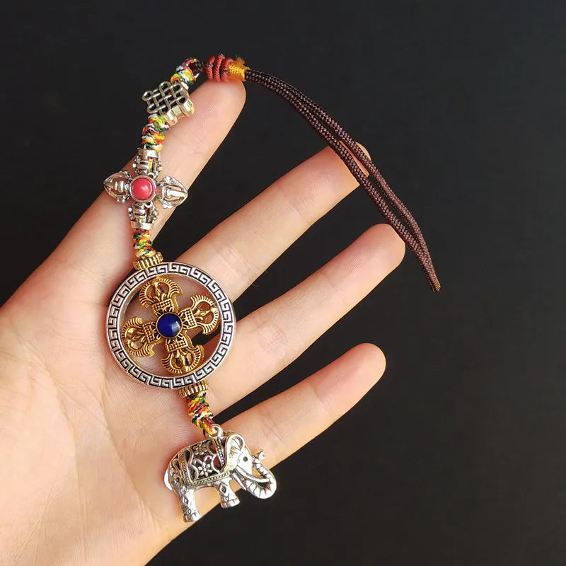 Wholesale Buddhist supplies GOOD 3P Efficacious Amulet Greco-Buddhist pocket travel CAR Safety Mantra Tibet Buddha Vajra Pendant