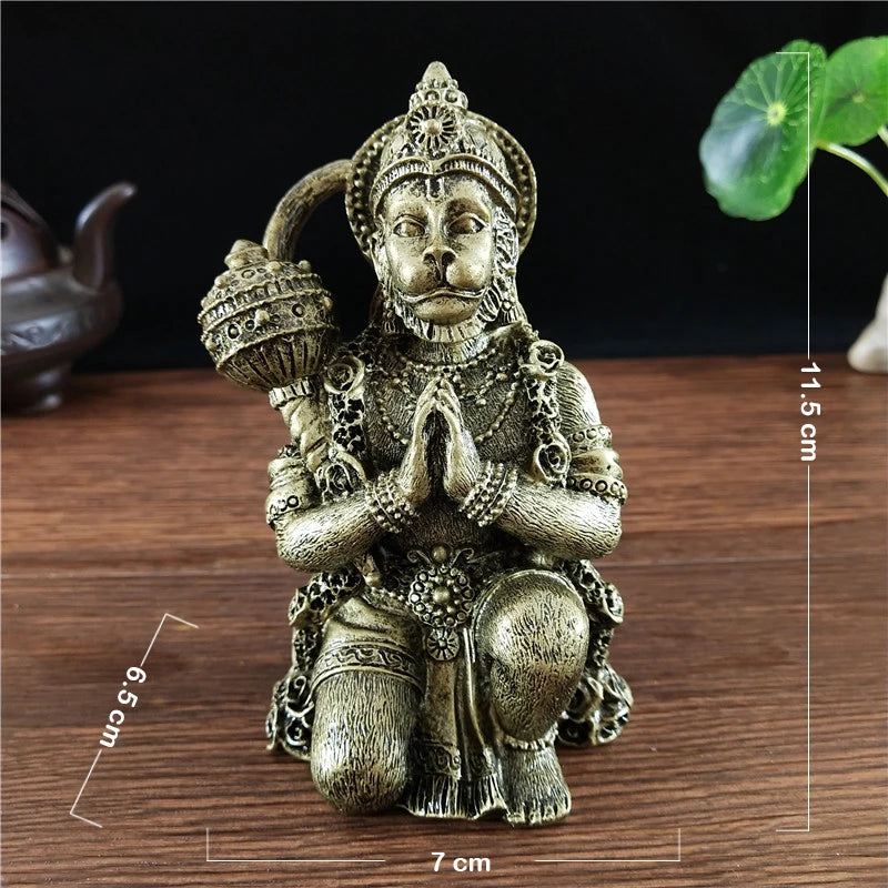 Golden Hanuman Statue Sculpture Big Resin Ornaments Hindu Monkey God Buddha Statues Figurine Home Decoration Lucky Gifts