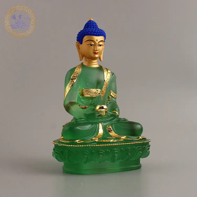 7PCS Southeast Asia home Store SAFE GOOD LUCK Talisman Amitabha Sakyamuni Phra Sompo Gods Seven Buddha of pharmacist statue