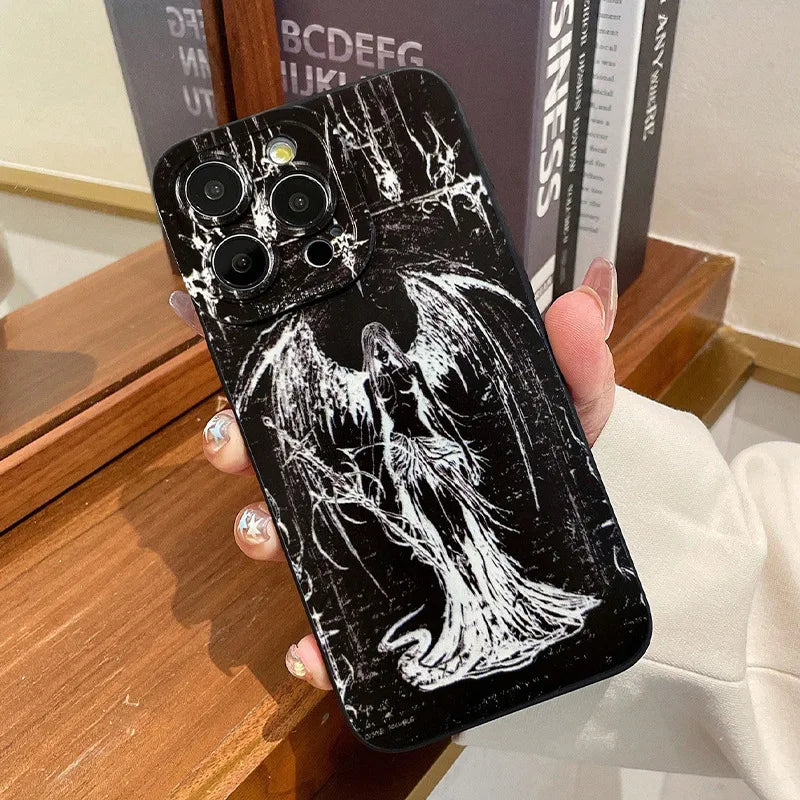 Halloween Pumpkin Ghost Phone Case for iPhone 17/16/15 Pro Waterproof and Shockproof TPU Material Customizable Phone Accessory