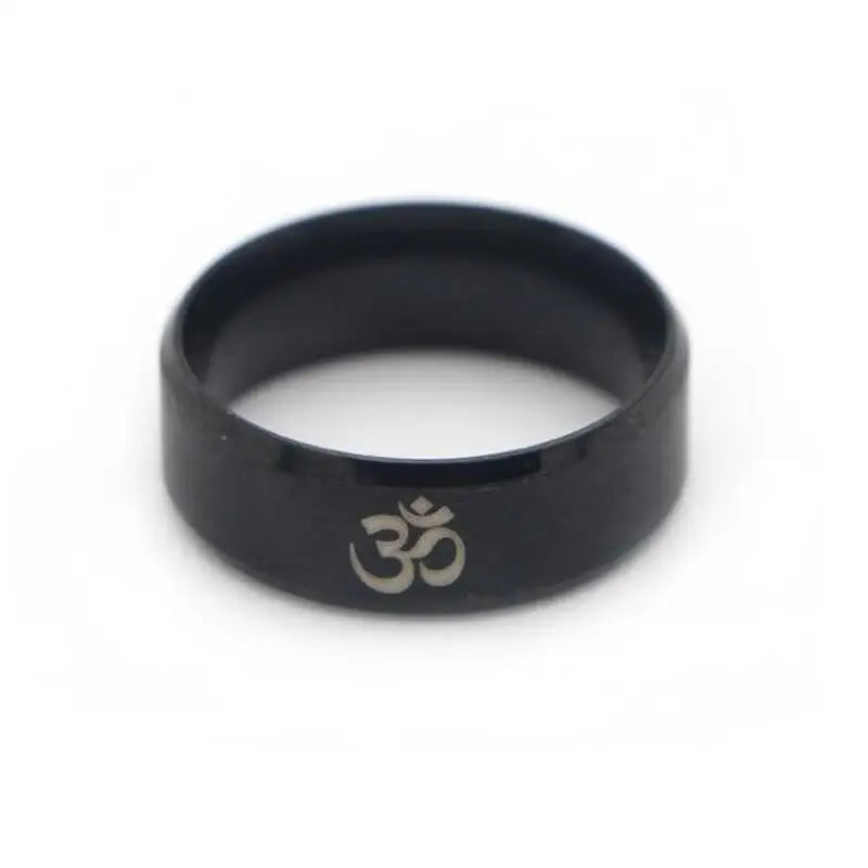 Hindu Buddhism AUM OM Ring Hindu Yoga India Outdoor Sports Women/Men Rings Religious Symbol Jewelry
