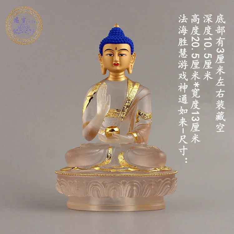 7PCS Southeast Asia home Store SAFE GOOD LUCK Talisman Amitabha Sakyamuni Phra Sompo Gods Seven Buddha of pharmacist statue