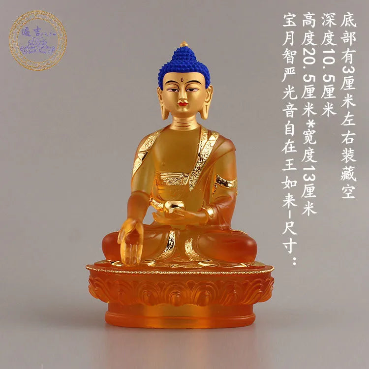 7PCS Southeast Asia home Store SAFE GOOD LUCK Talisman Amitabha Sakyamuni Phra Sompo Gods Seven Buddha of pharmacist statue