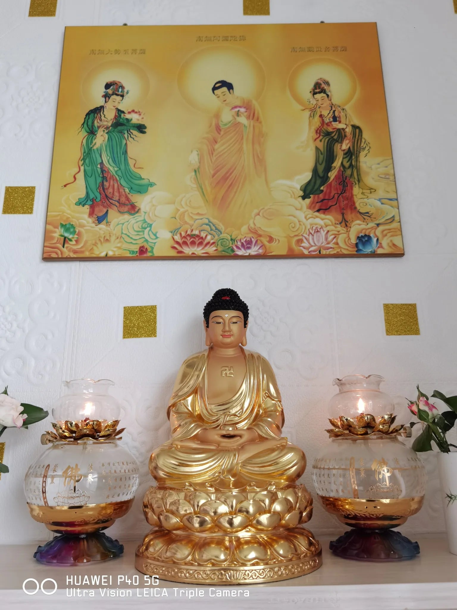 Asia GOOD high grade gilding copper Amitabha Sakyamuni Buddha statue HOME Patron saint bless safe health good LUCK protection