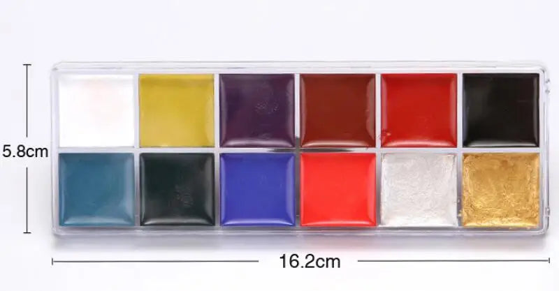 Paint Body Makeup Halloween Face Body Art 12/20 Colors Painting Kit with Brushes Safe Ingredient Available for Kid and Adult