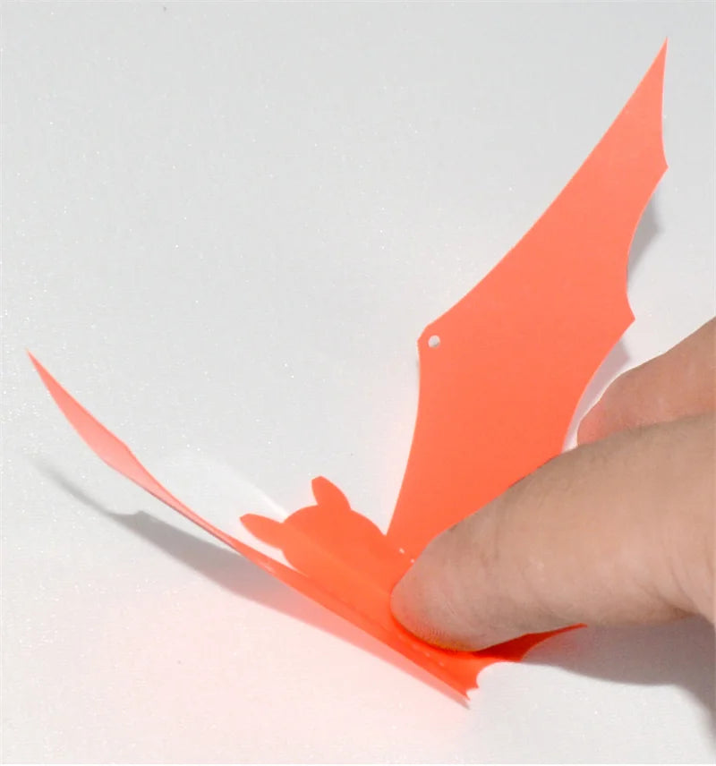 12Pcs/Set 3D Luminous Bat Wall Stickers Halloween Party Decoration PVC Stickers Living Room Window Home Decor Wall Decals Glow