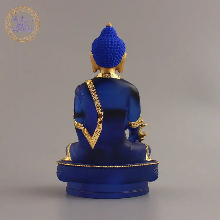 7PCS Southeast Asia home Store SAFE GOOD LUCK Talisman Amitabha Sakyamuni Phra Sompo Gods Seven Buddha of pharmacist statue