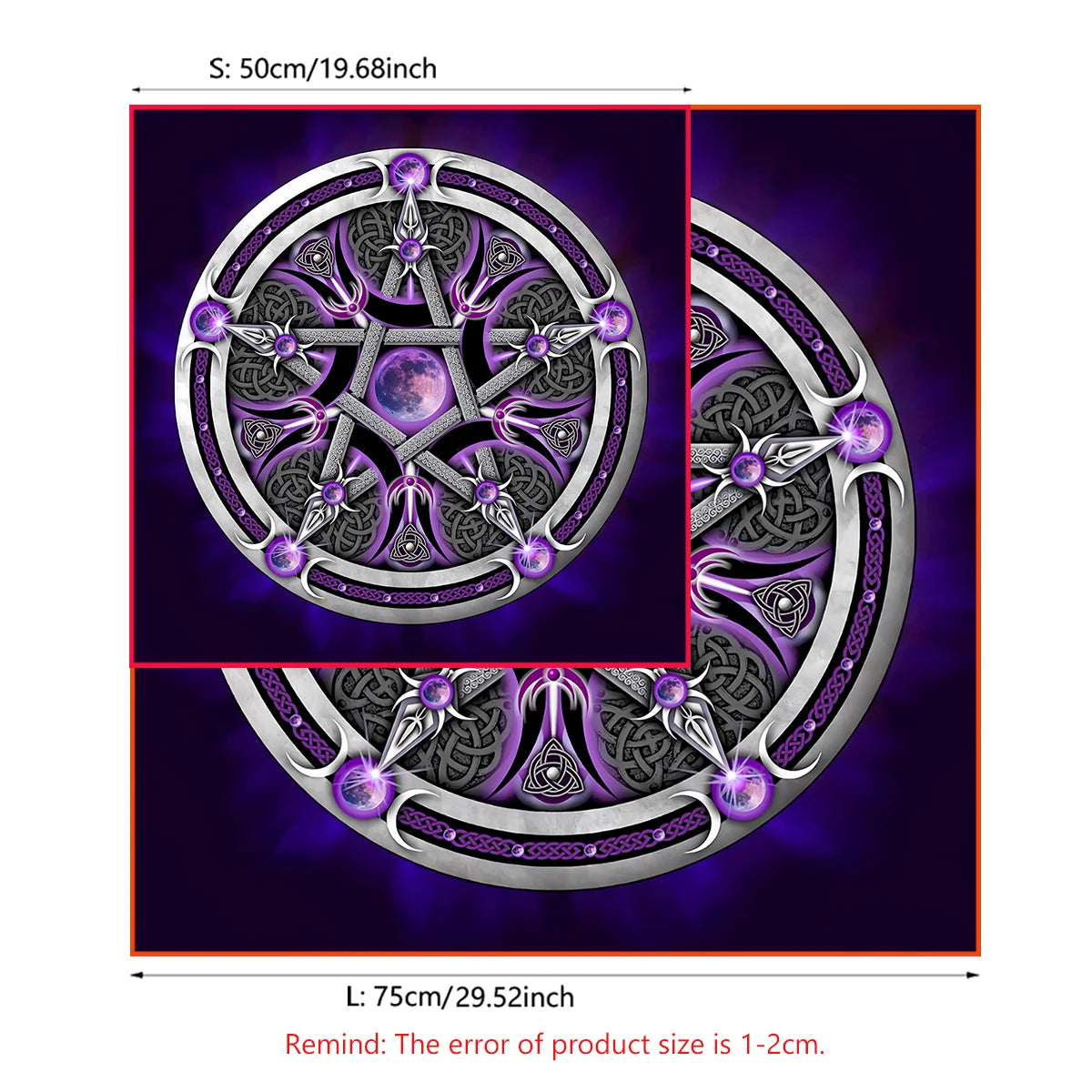 Purple Moon Star Tarot Card Tablecloth Divination Altar Cloth For Witch Wiccan Home Decor Astrology Oracle Card Pad Tarot Mat