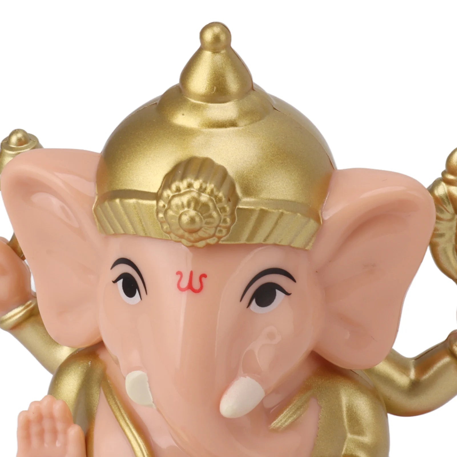 Ganesha Elephant God Statue ABS Solar Powered Indian Ganesha Figurine Ornament for Car Dashboard Home Decor Crafts