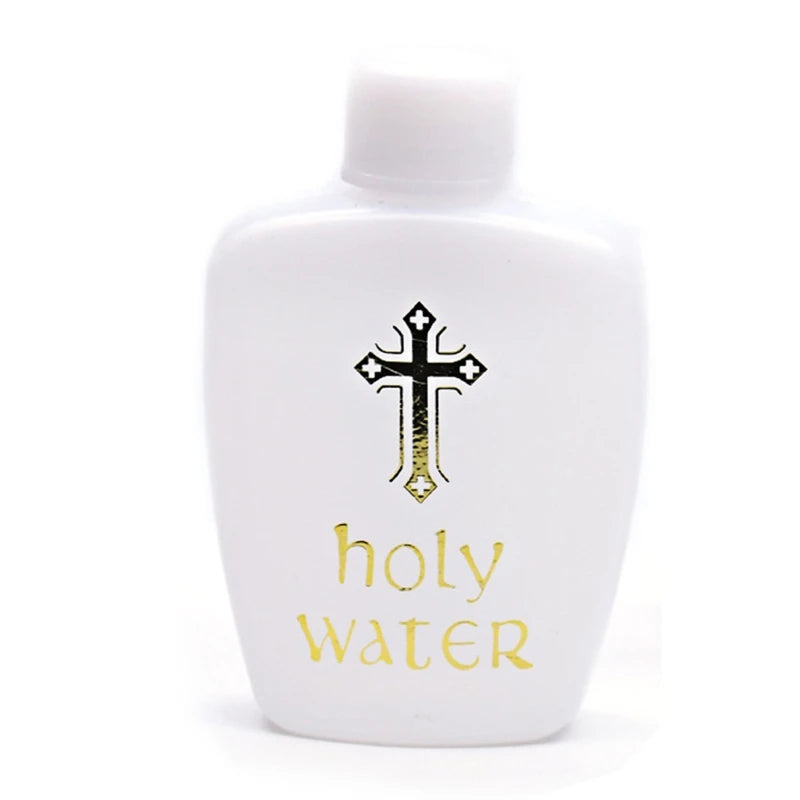 Catholic Bottle Empty Holy Water Bottles 60ml Catholic Christian Holy Water Bottle Gold for Cross Holds Lourdes Water